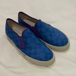 Coach Blue and Purple Slip-On Loafers Coach | Shoes | Coach Blue And Purple Suede Loafers | Poshmark main image 2